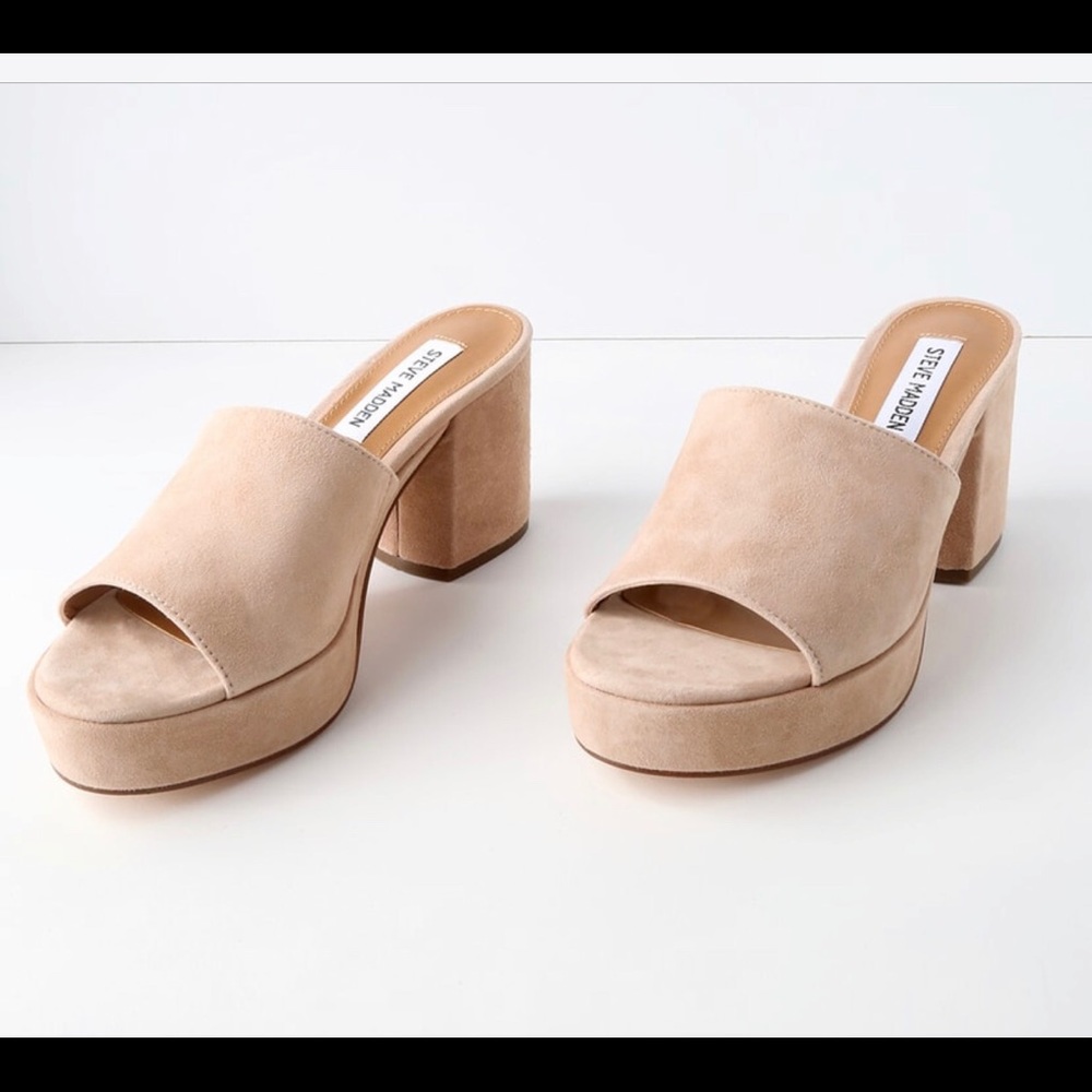 Steve Madden NWT Relax Blush Mules